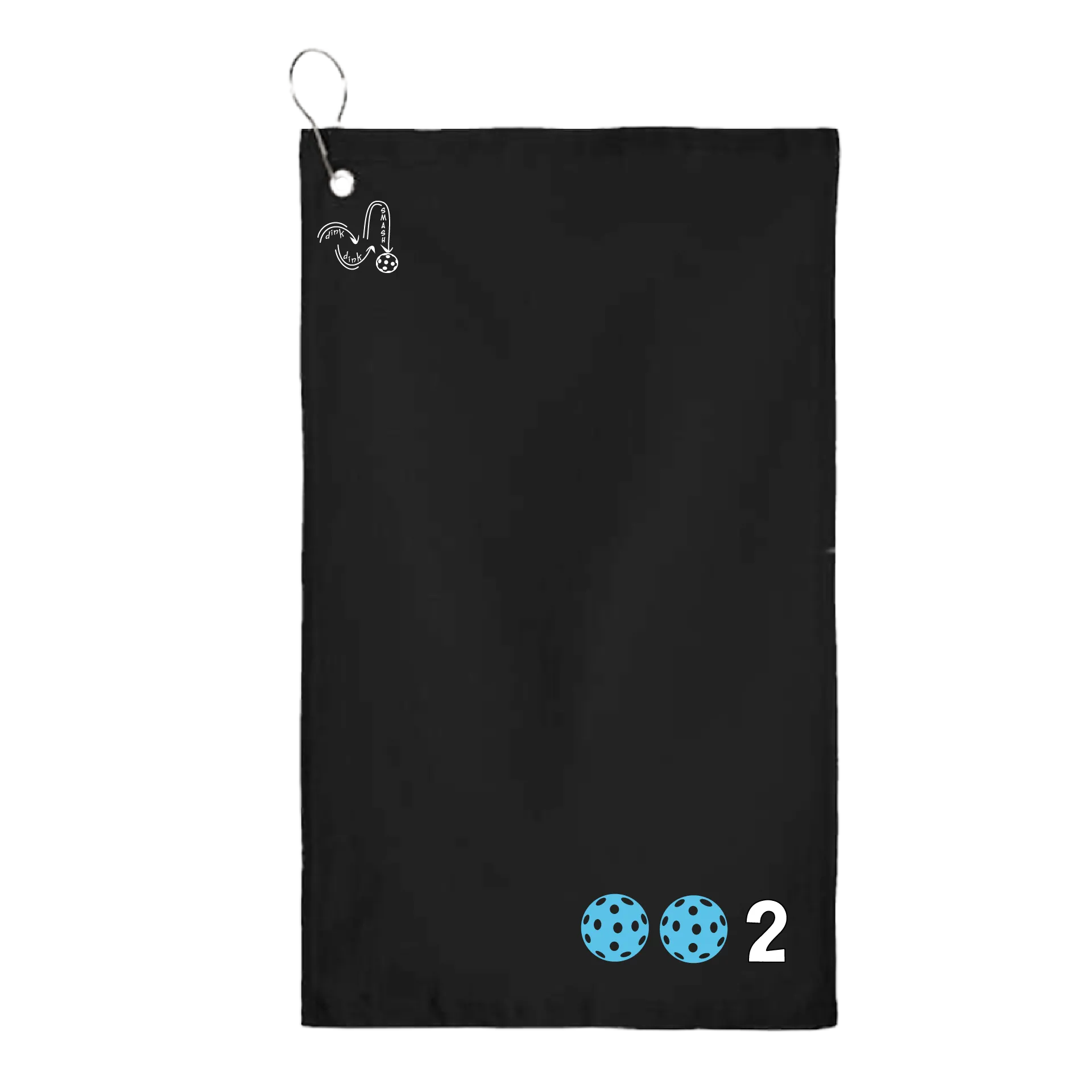 002 Pickleball (Customizable Colors) | Pickleball Court Towels | Grommeted 100% Cotton Terry Velour