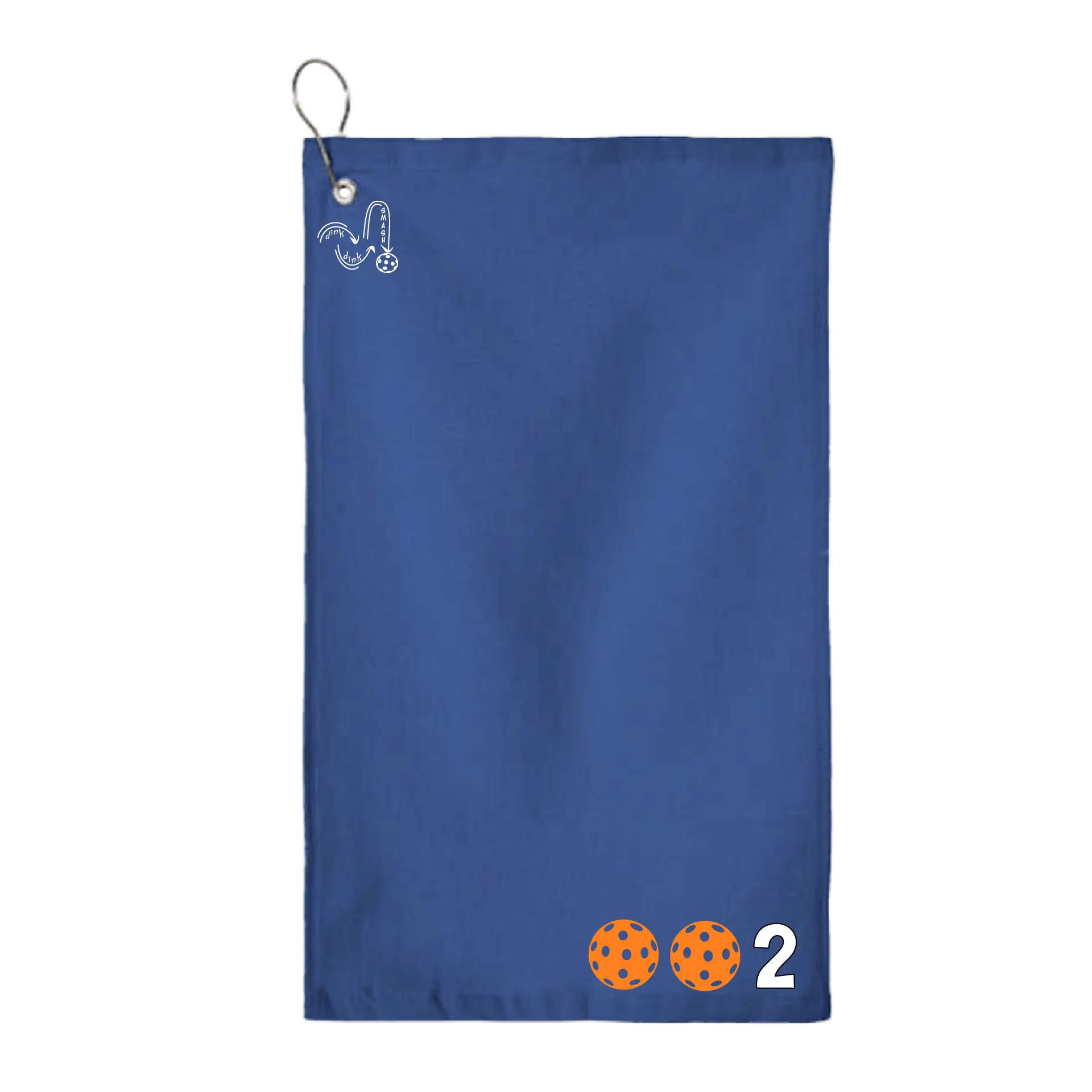 002 Pickleball (Customizable Colors) | Pickleball Court Towels | Grommeted 100% Cotton Terry Velour