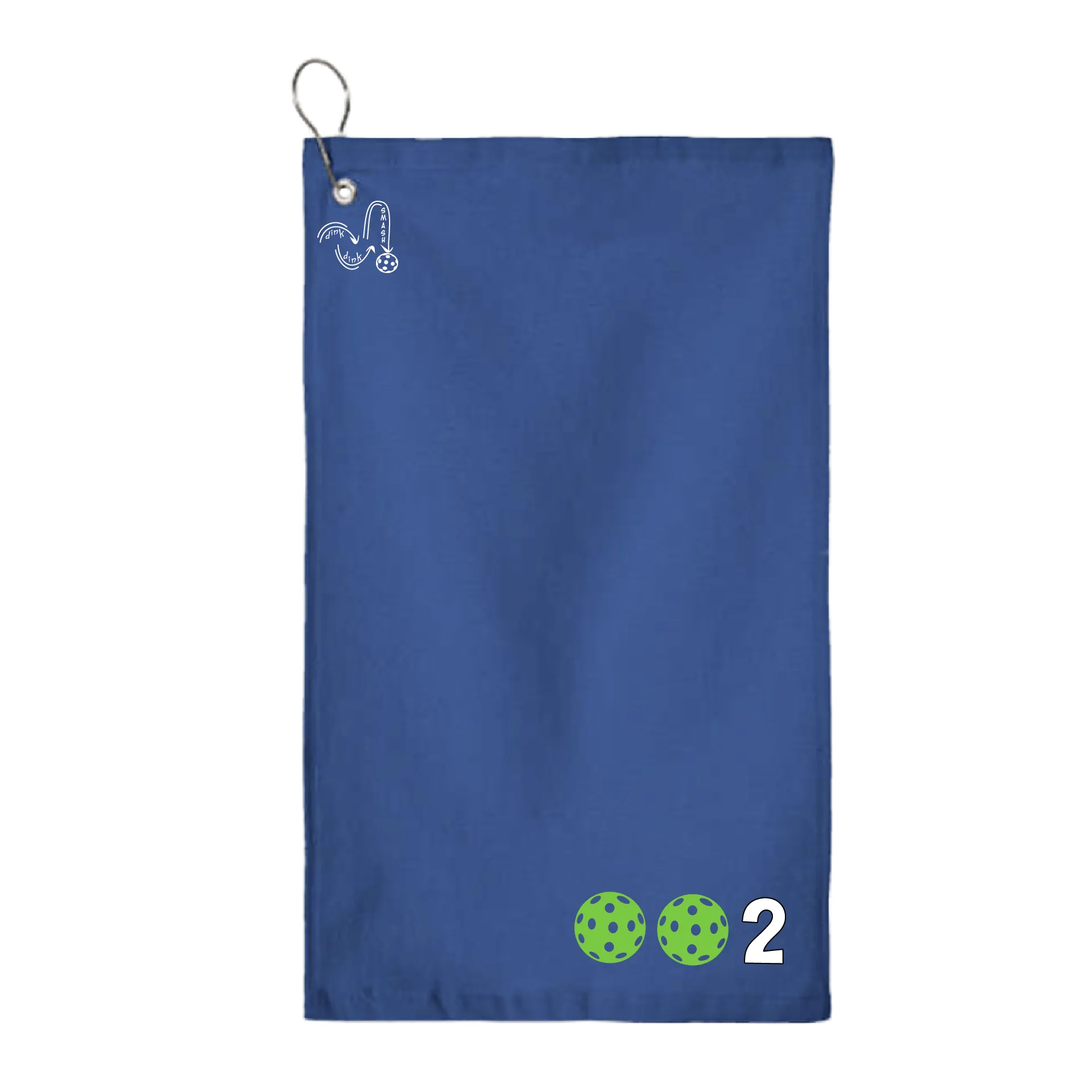 002 Pickleball (Customizable Colors) | Pickleball Court Towels | Grommeted 100% Cotton Terry Velour