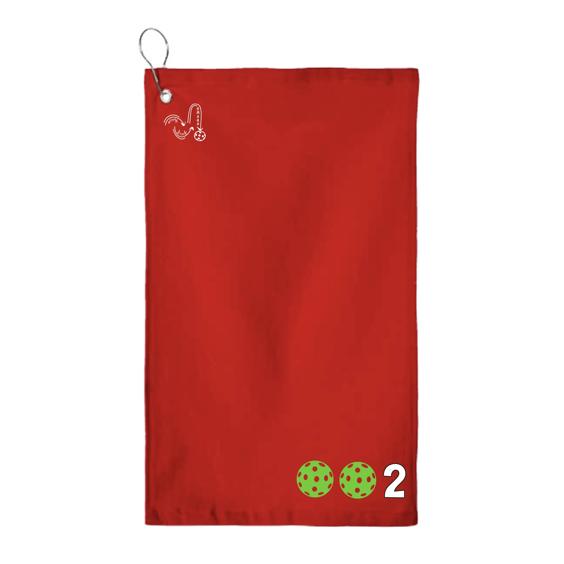 002 Pickleball (Customizable Colors) | Pickleball Court Towels | Grommeted 100% Cotton Terry Velour