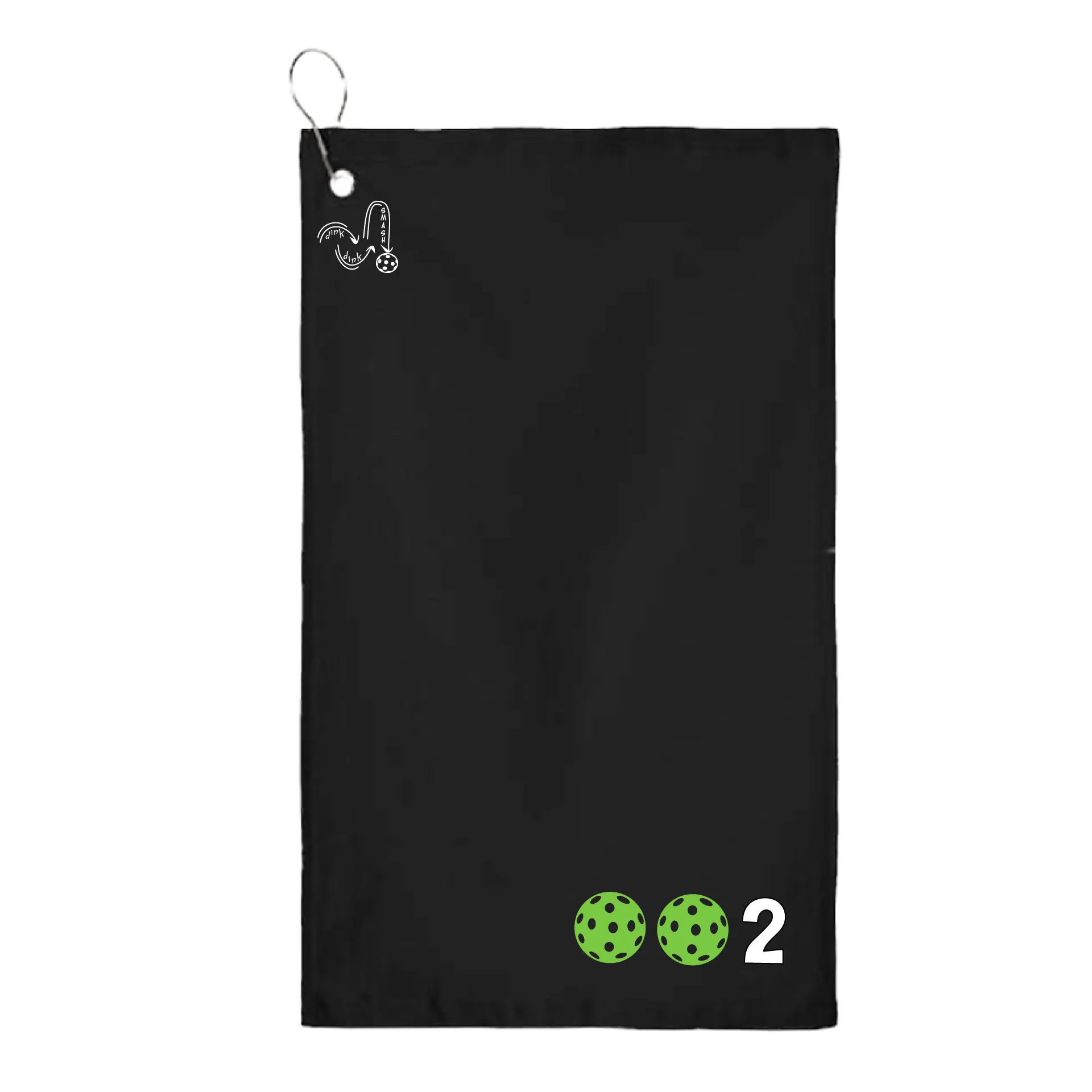 002 Pickleball (Customizable Colors) | Pickleball Court Towels | Grommeted 100% Cotton Terry Velour