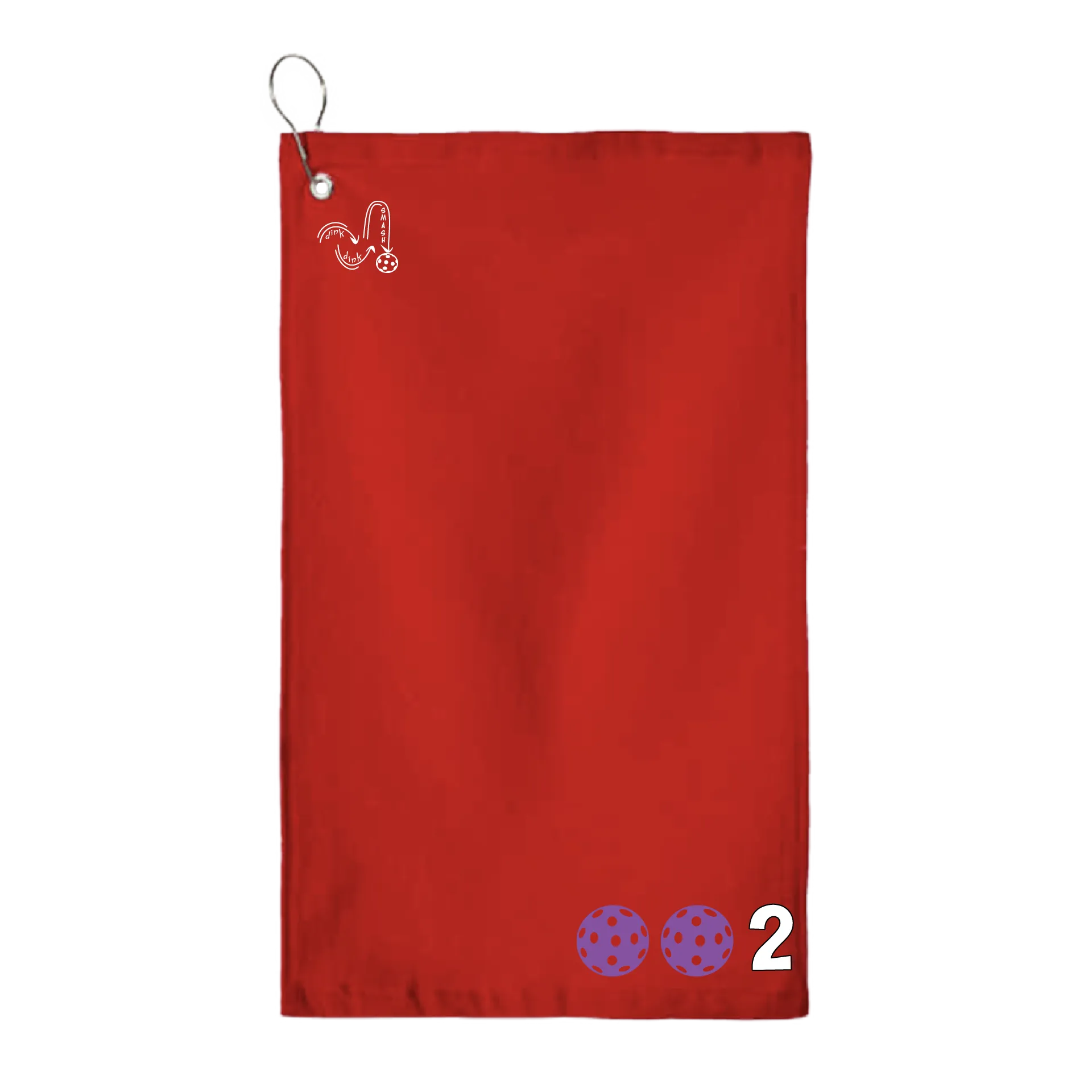 002 Pickleball (Customizable Colors) | Pickleball Court Towels | Grommeted 100% Cotton Terry Velour