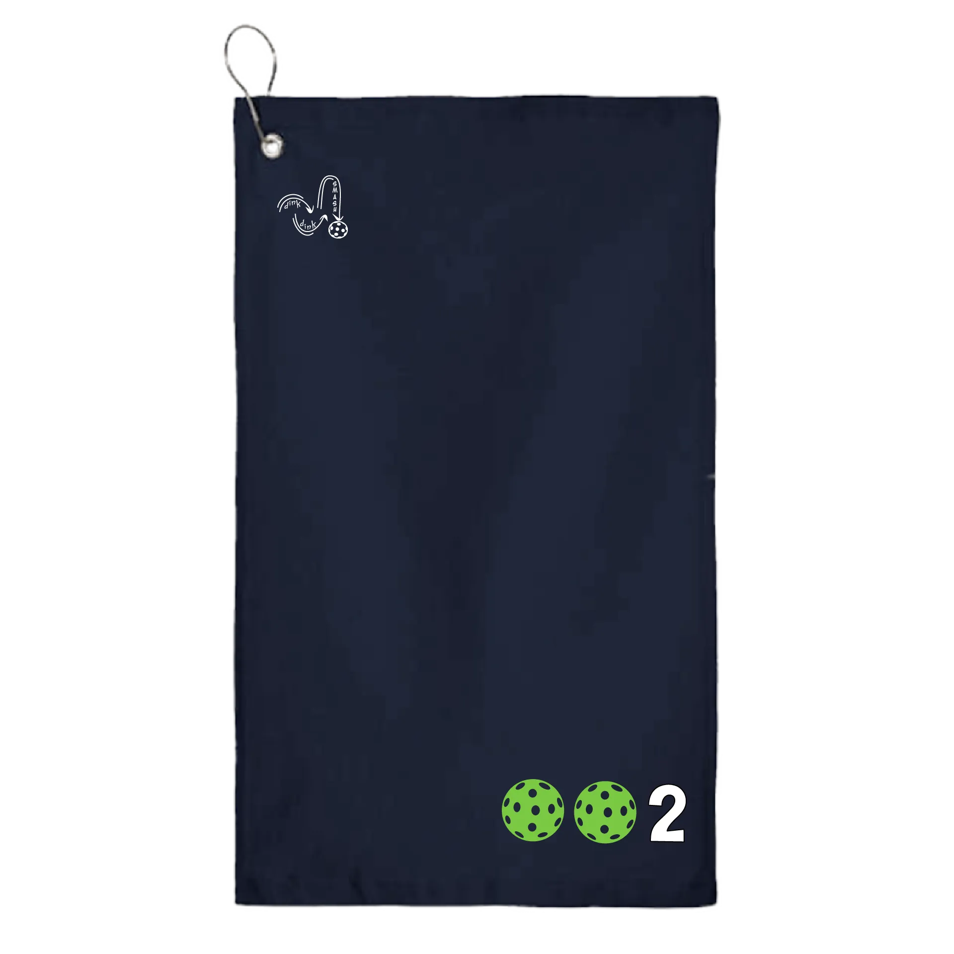 002 Pickleball (Customizable Colors) | Pickleball Court Towels | Grommeted 100% Cotton Terry Velour
