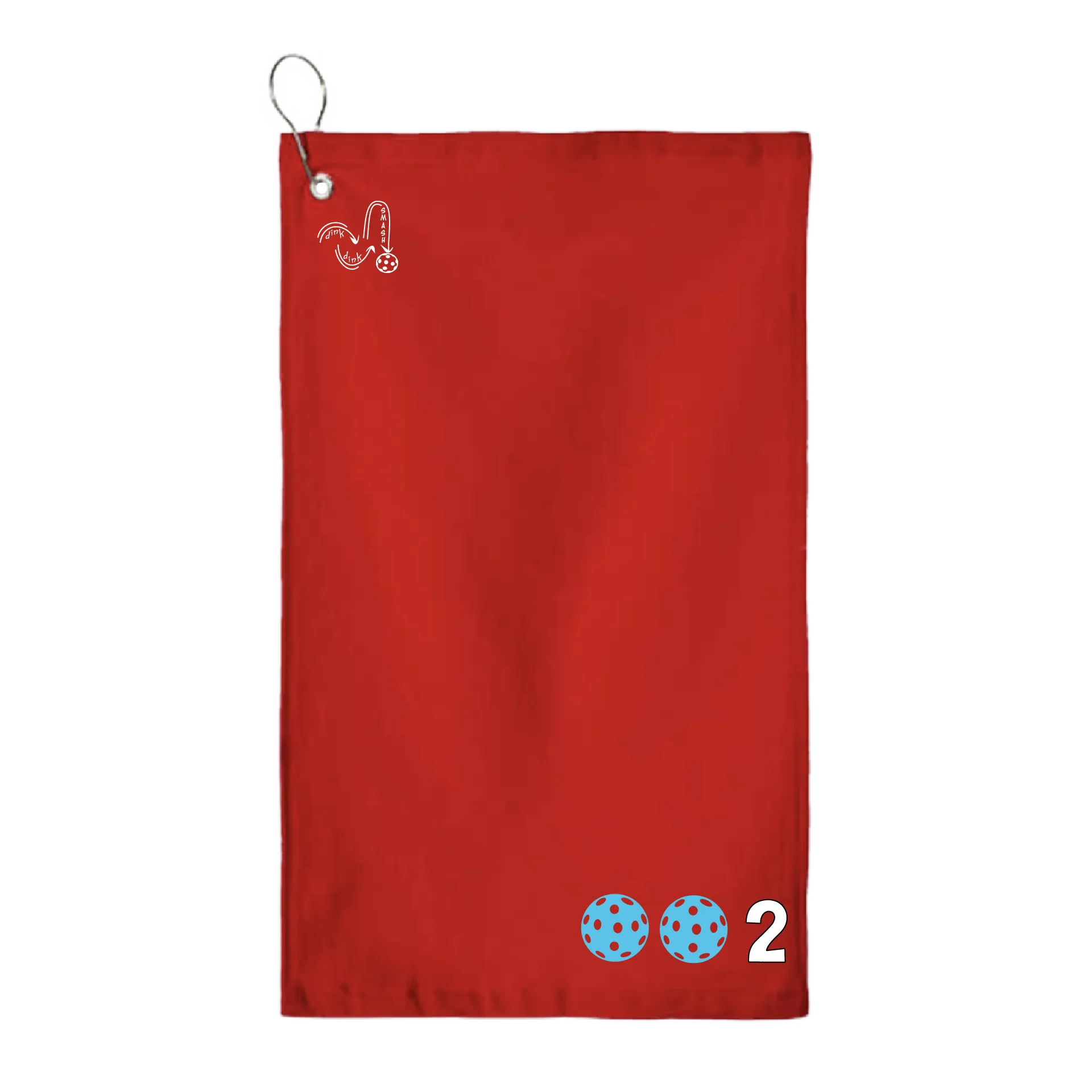 002 Pickleball (Customizable Colors) | Pickleball Court Towels | Grommeted 100% Cotton Terry Velour