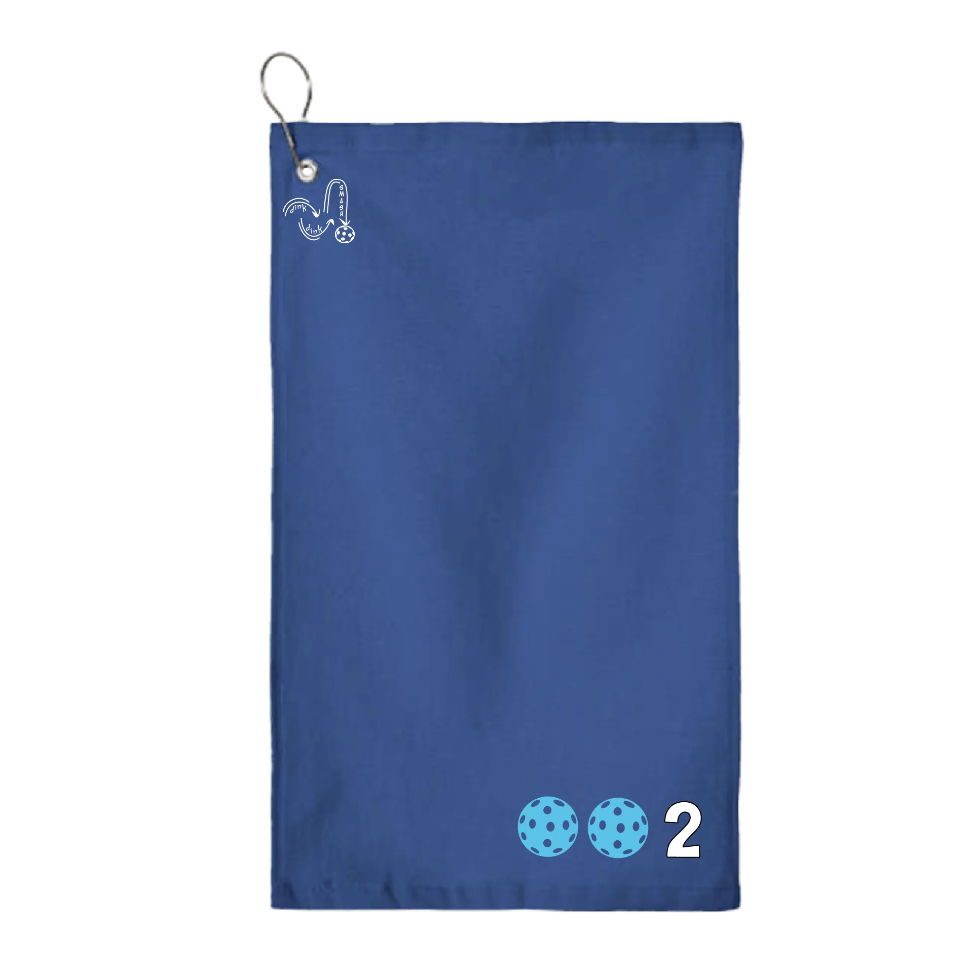 002 Pickleball (Customizable Colors) | Pickleball Court Towels | Grommeted 100% Cotton Terry Velour