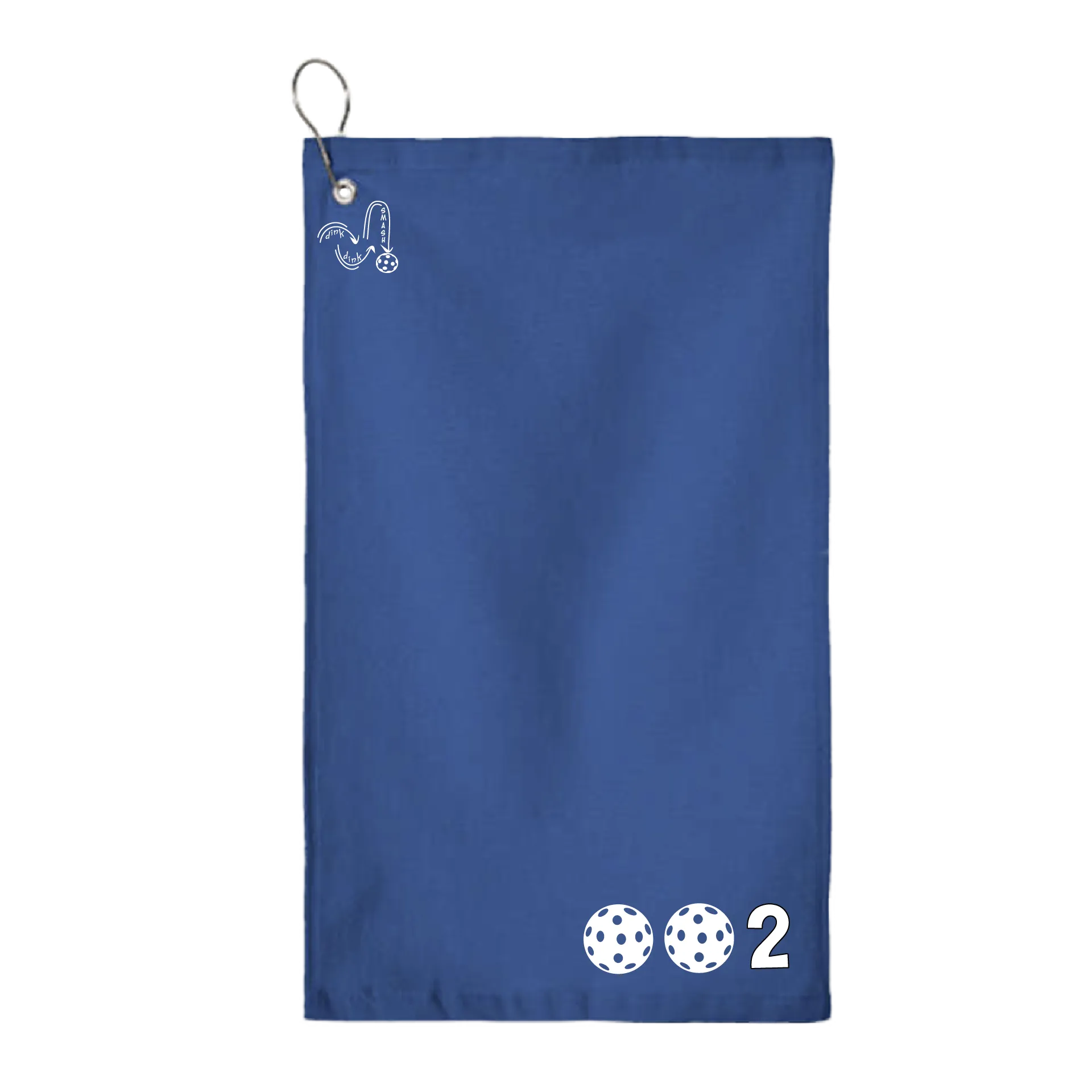 002 Pickleball (Customizable Colors) | Pickleball Court Towels | Grommeted 100% Cotton Terry Velour