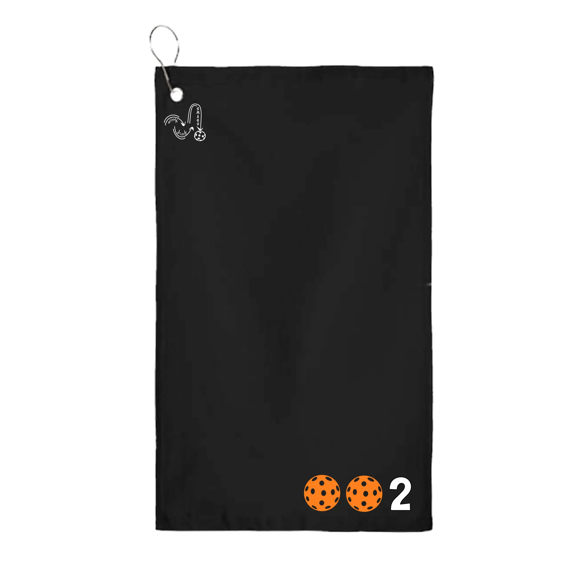 002 Pickleball (Customizable Colors) | Pickleball Court Towels | Grommeted 100% Cotton Terry Velour
