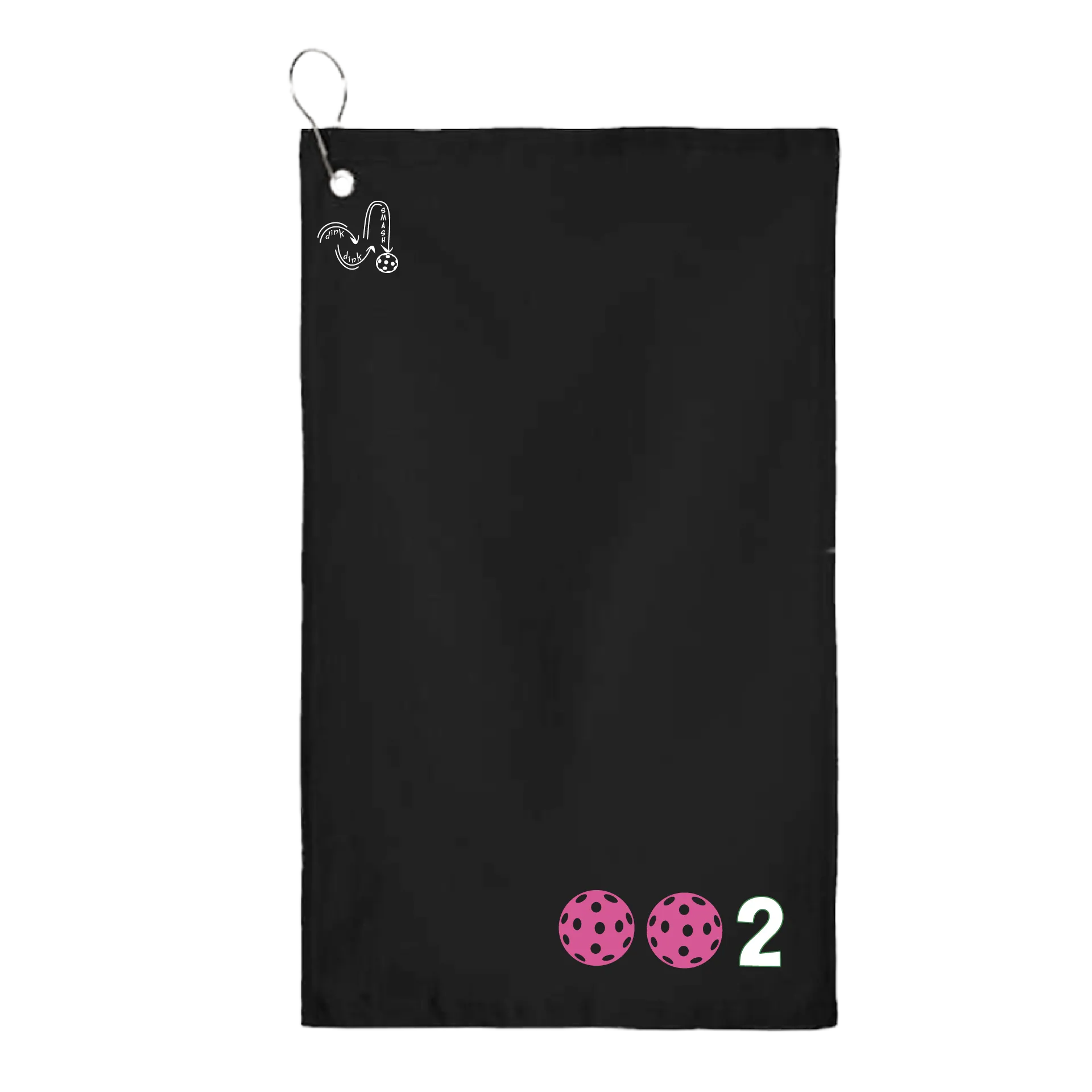 002 Pickleball (Customizable Colors) | Pickleball Court Towels | Grommeted 100% Cotton Terry Velour