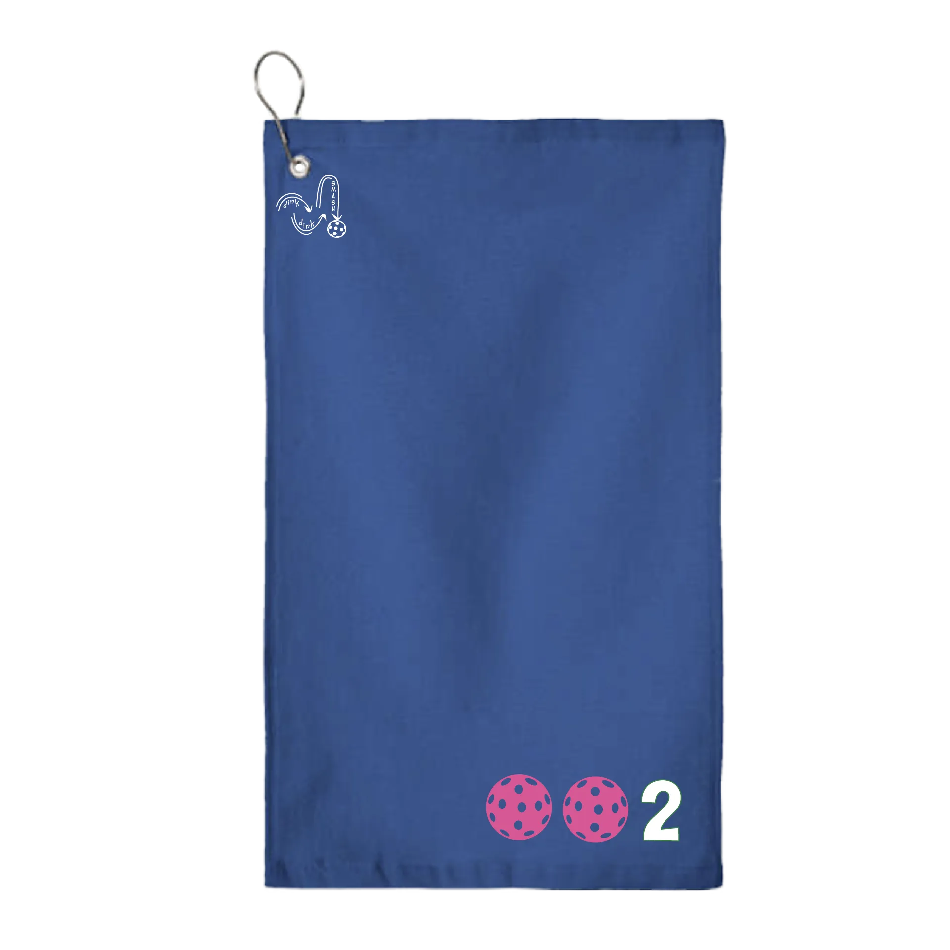 002 Pickleball (Customizable Colors) | Pickleball Court Towels | Grommeted 100% Cotton Terry Velour
