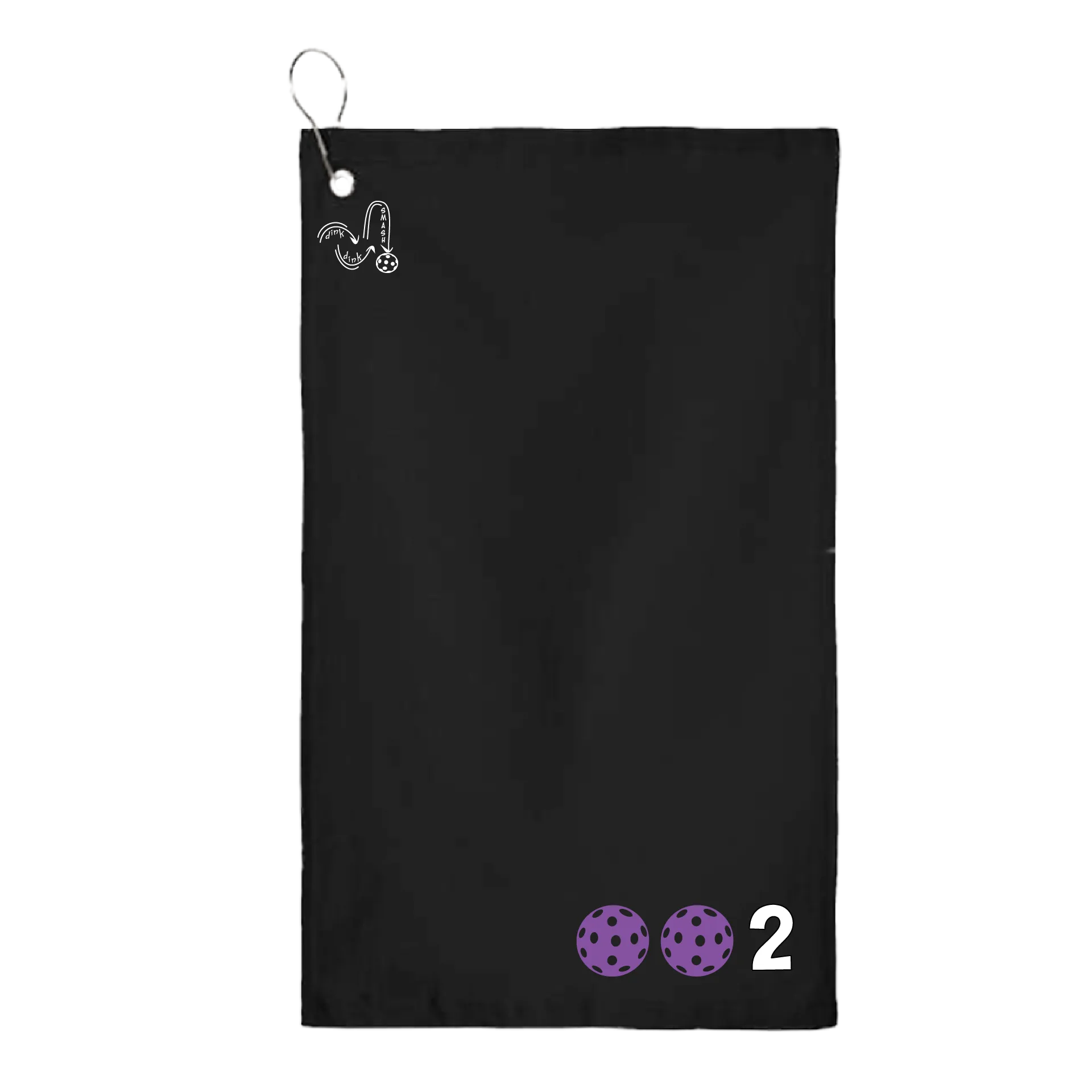 002 Pickleball (Customizable Colors) | Pickleball Court Towels | Grommeted 100% Cotton Terry Velour
