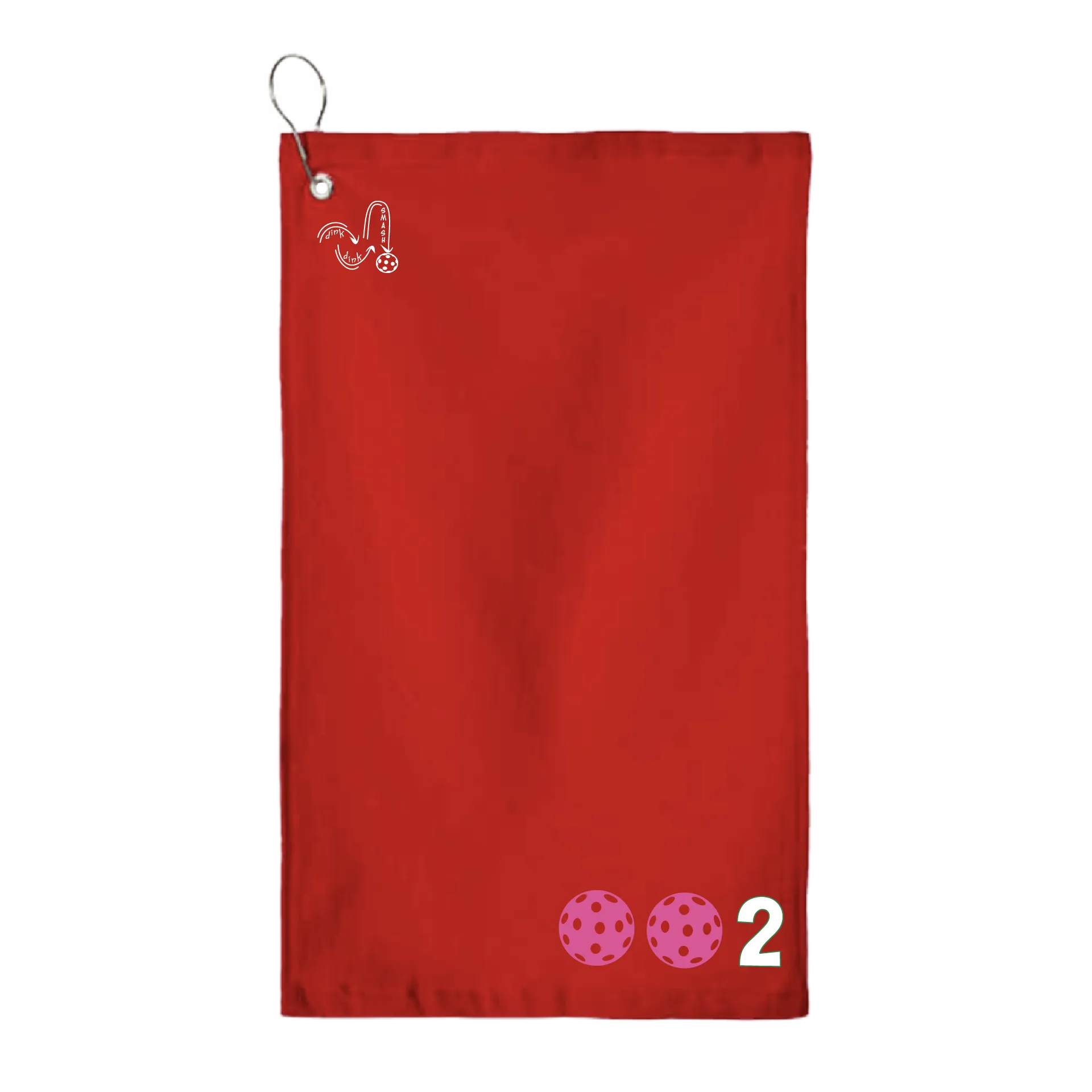 002 Pickleball (Customizable Colors) | Pickleball Court Towels | Grommeted 100% Cotton Terry Velour