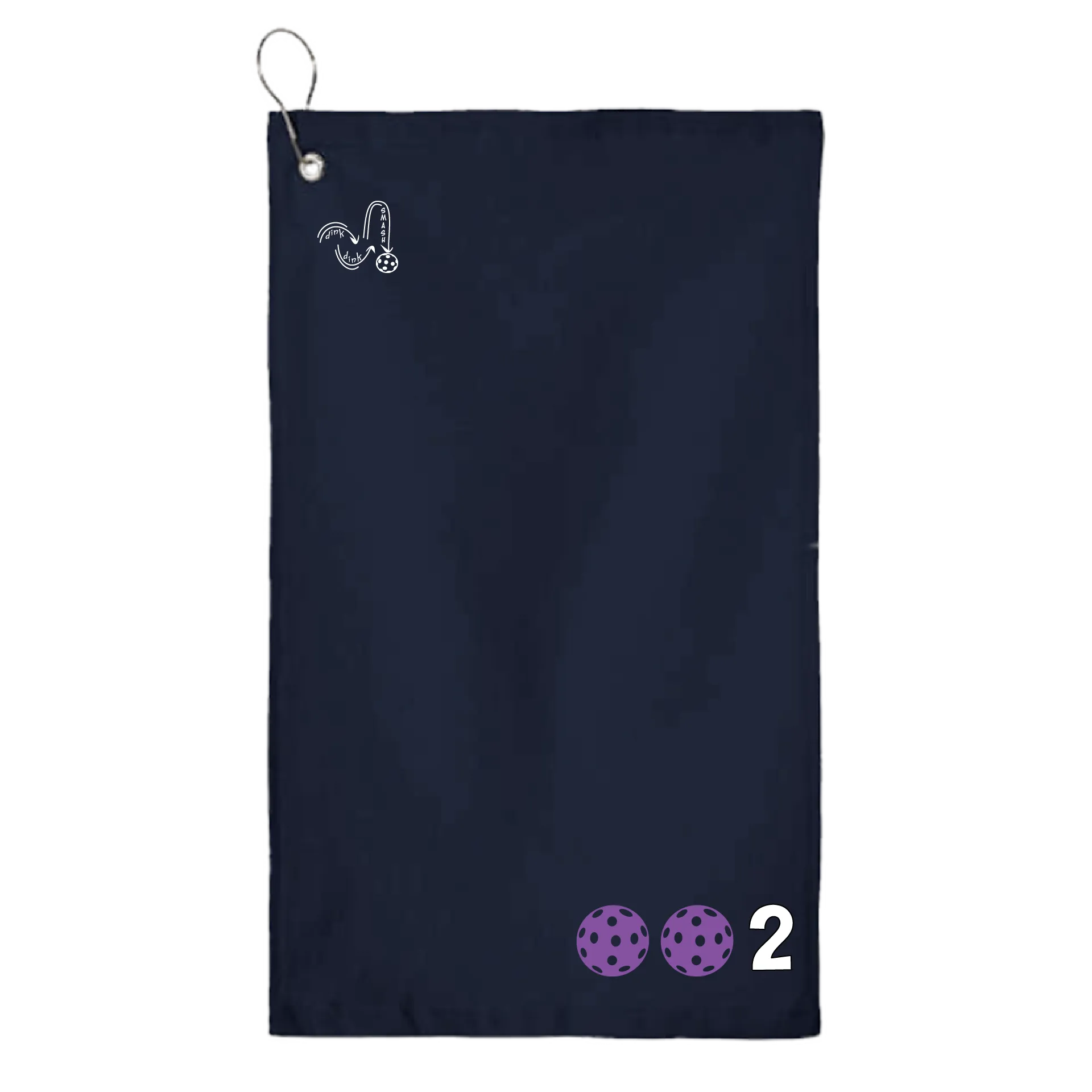 002 Pickleball (Customizable Colors) | Pickleball Court Towels | Grommeted 100% Cotton Terry Velour