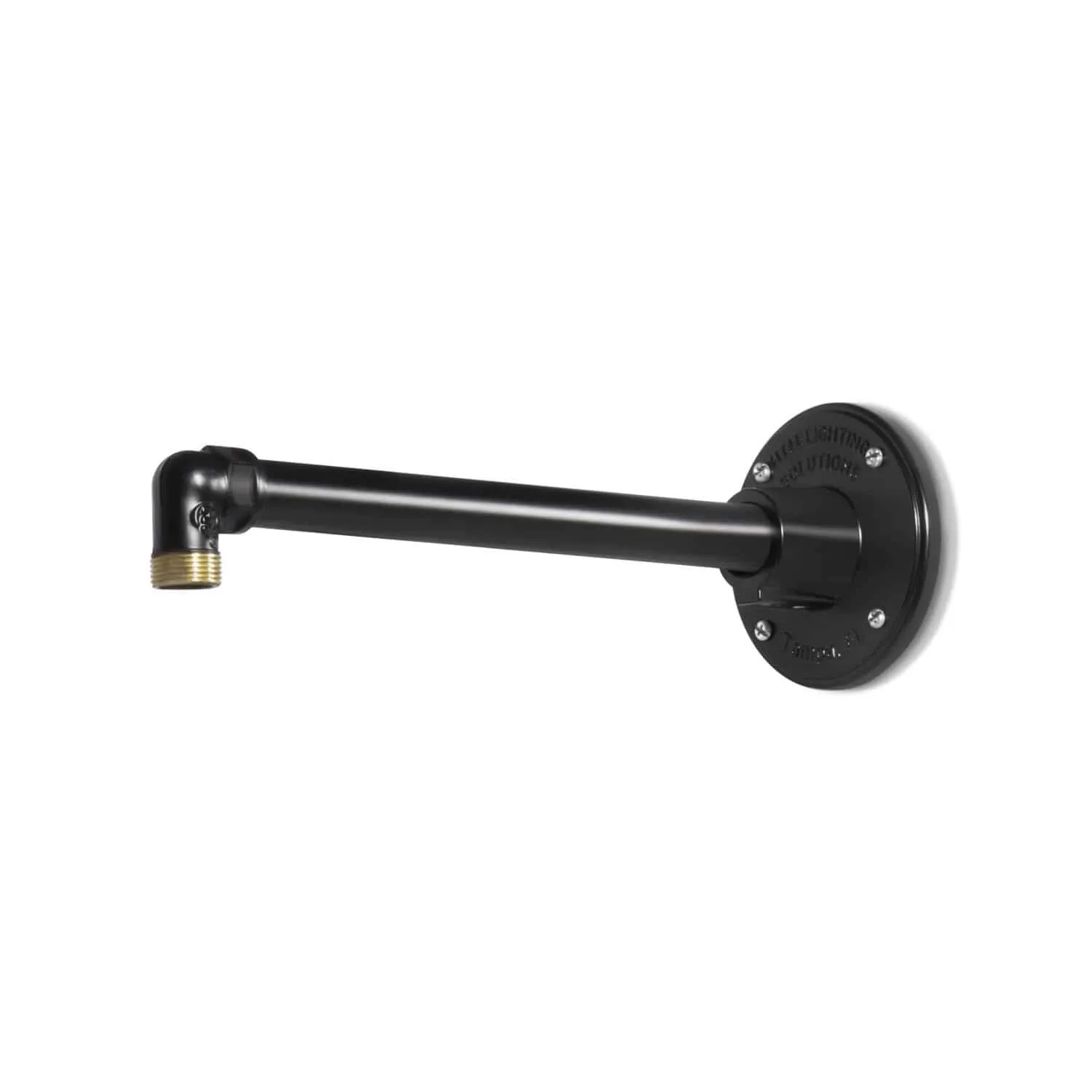 13" Satin Black Straight Arm With Arm Height of 2" & Mounting Plate Included