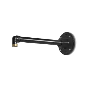 13" Satin Black Straight Arm With Arm Height of 2" & Mounting Plate Included