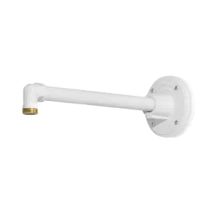13" Satin White Straight Arm With Arm Height of 2" & Mounting Plate Included