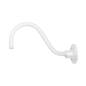 14-1/2" Satin White Gooseneck Arm With Height of 7" & Mounting Plate Included
