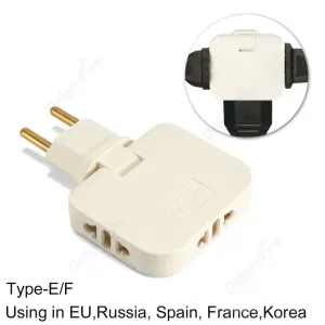 3 in 1 EU Power Socket Plug