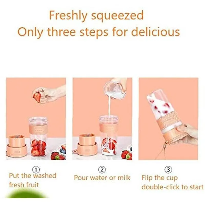300ml Portable Multi-Function Blender AO-78222 Pink