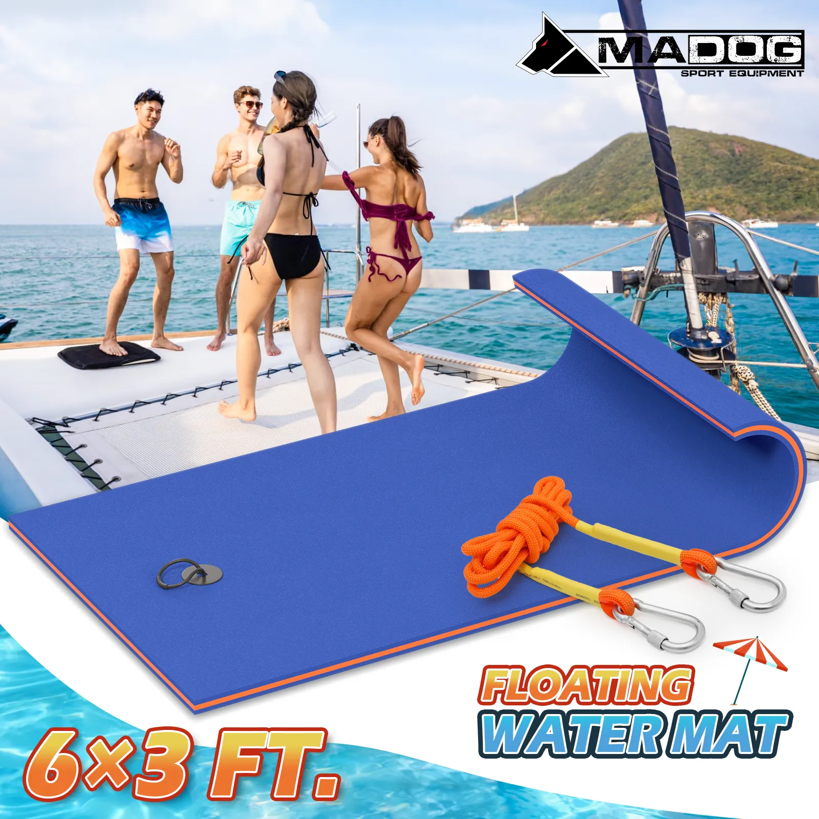 6 * 3 ft Water Floating Mat
