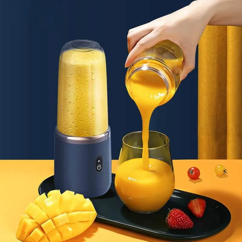 6-Blade Portable Juicer Blender: Fresh Drinks Anywhere, Anytime!