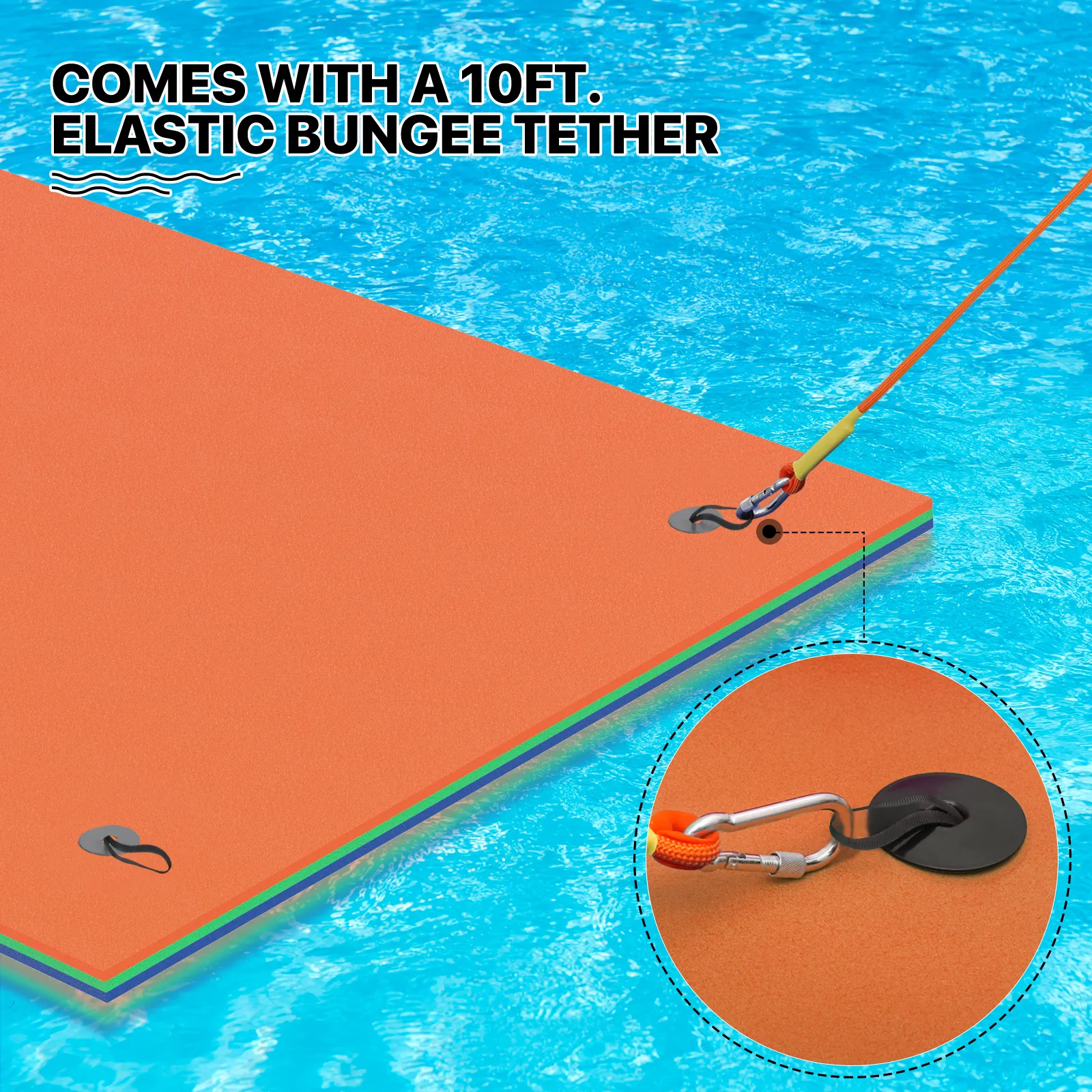 7 * 6 ft Water Floating Mat