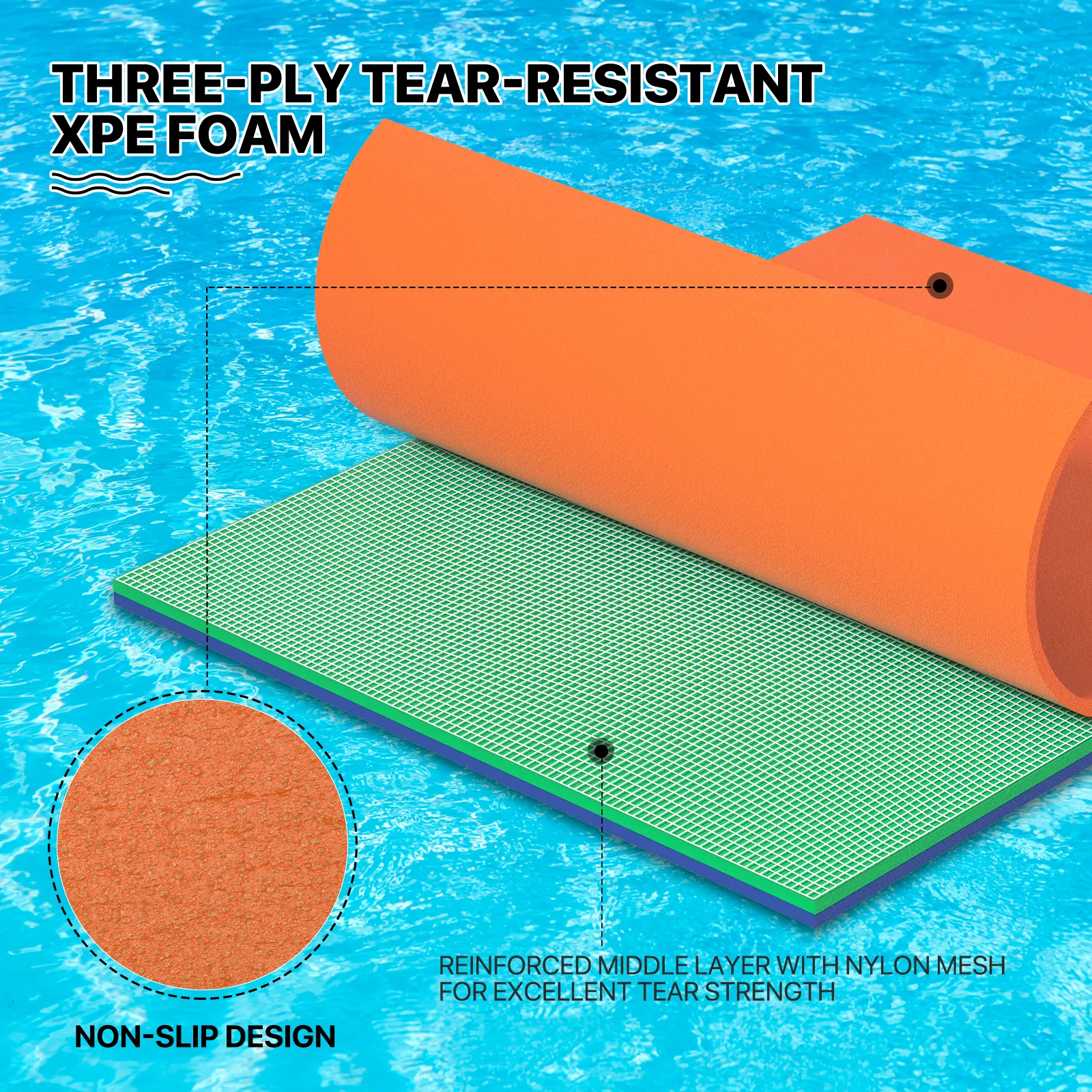 7 * 6 ft Water Floating Mat