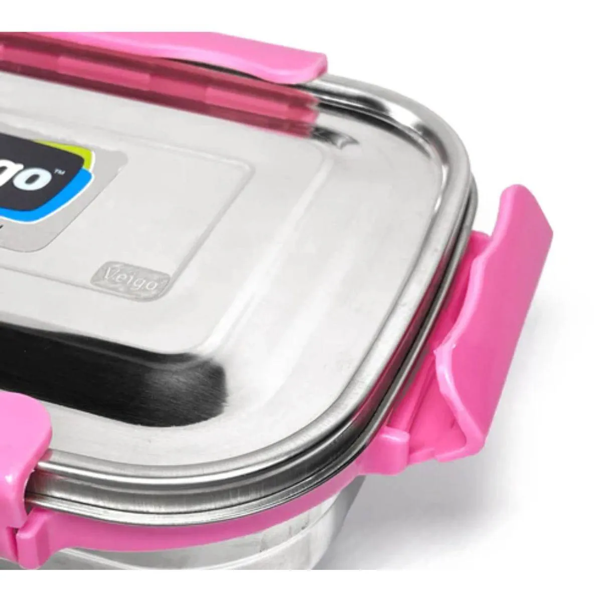 Adventure Ready MaxoSteel Camping Tiffin Box - Jumbo (950ml   200ml) - Pink