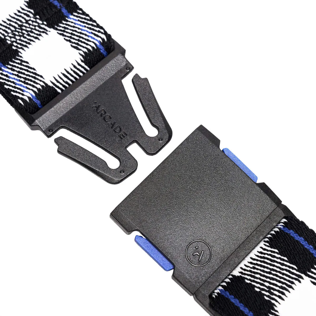 Arcade Plaid Belt - Cobalt/Black