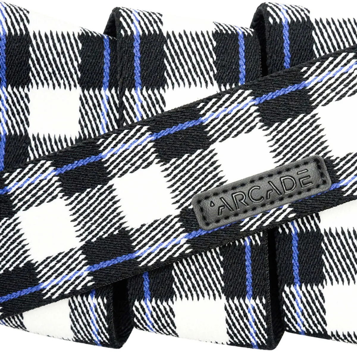Arcade Plaid Belt - Cobalt/Black