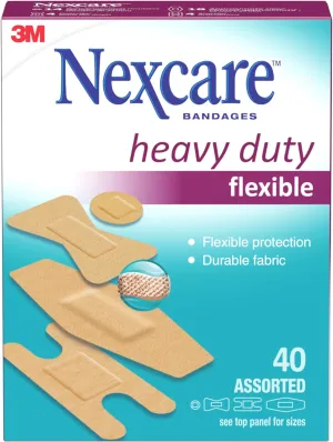 Bandages - 3M Nexcare Assorted Heavy Duty Fabric Bandages, HD202
