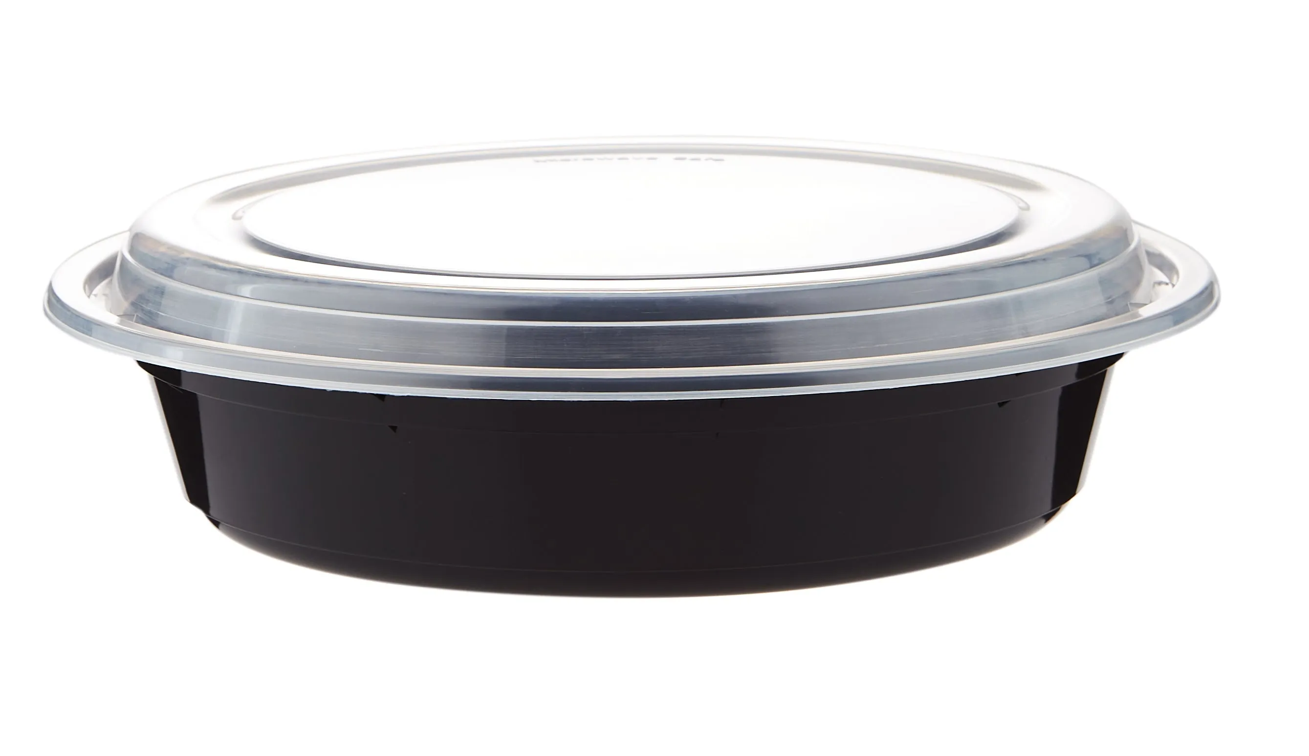 Black Base Round Container 48 oz