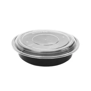 Black Base Round Container 48 oz