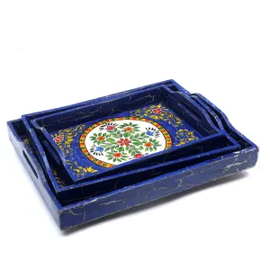 Blue Lagoon Tray Set