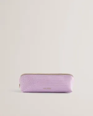 Charlas Imitation Croc Pencil Case Lilac