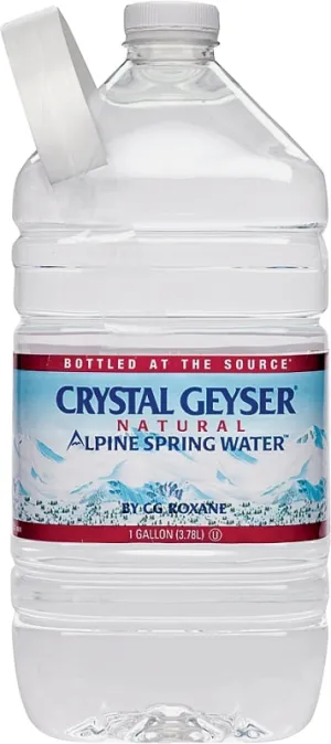 Crystal Geyser 12514-2 Bottle Water, Liquid, Spring Flavor, 1 gal Bottle :EA: QUANTITY: 6