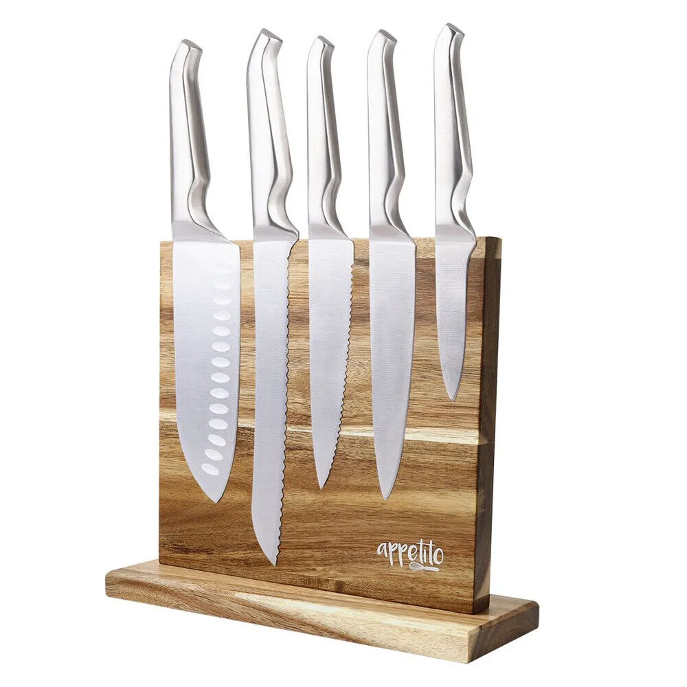 D.line Magnetic Knife Stand Double Sided Bamboo