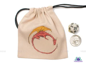 Dragon | Beige Cotton Dice Bag | Q Workshop