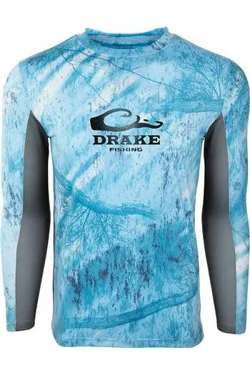 Drake Shield-4 Long Sleeve Mesh Back Crew Neck