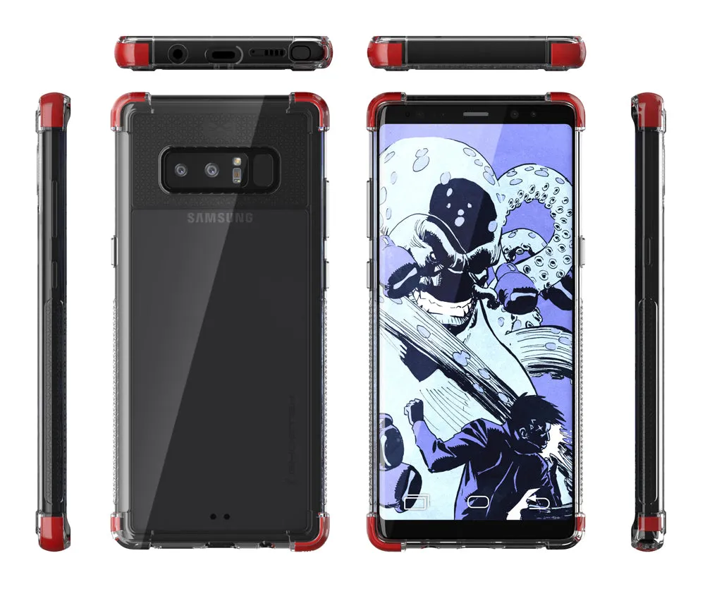 Galaxy Note 8 Ultra Shock Drop Protection Metal Case | Red