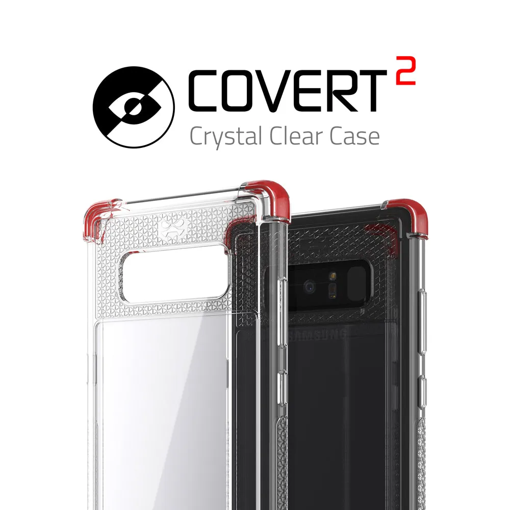Galaxy Note 8 Ultra Shock Drop Protection Metal Case | Red