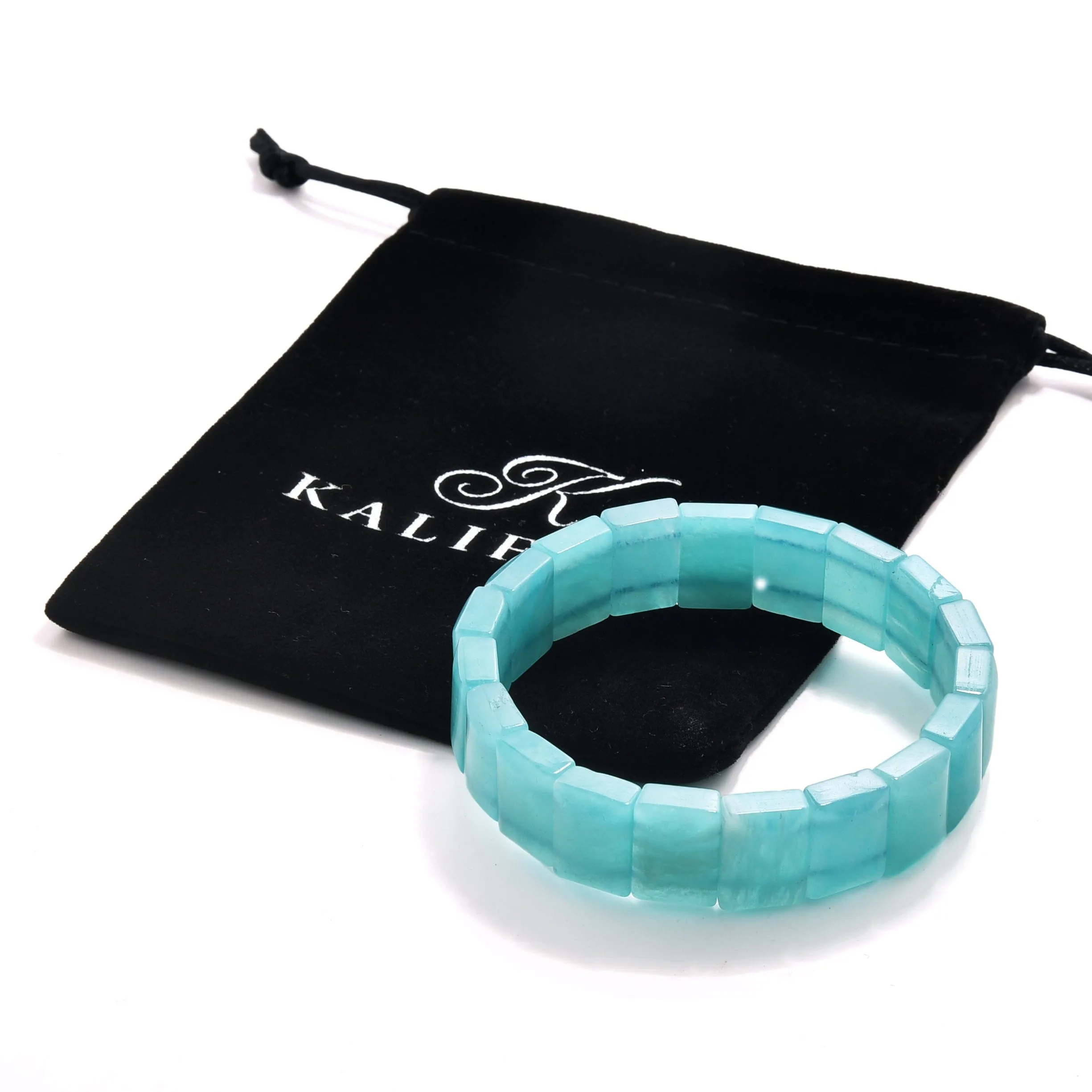 Gem Grade Amazonite 13mm Gemstone Elastic Bracelet