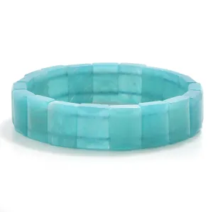 Gem Grade Amazonite 13mm Gemstone Elastic Bracelet