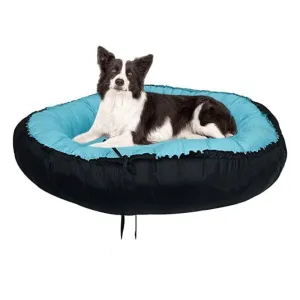 Hiputee Waterproof Reversible Scratch Resistant Washable 2 in 1 Bed Cushion for Dogs and Cats (Sky Blue Black)