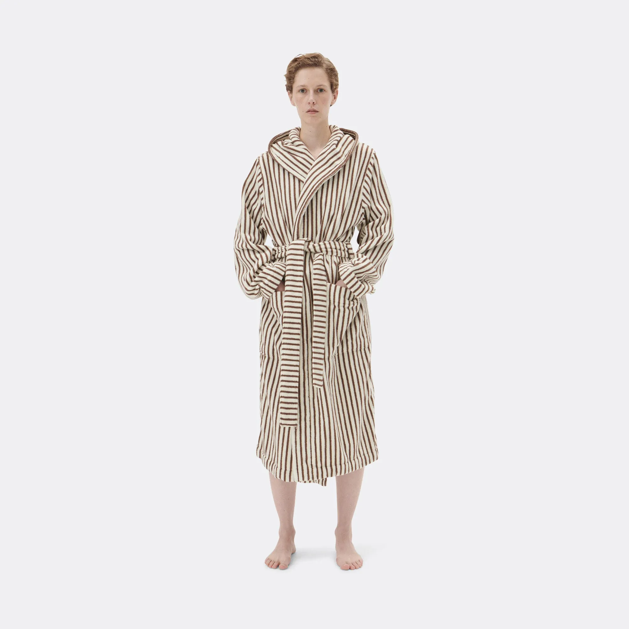 Hooded Bathrobe - Kodiak Stripes