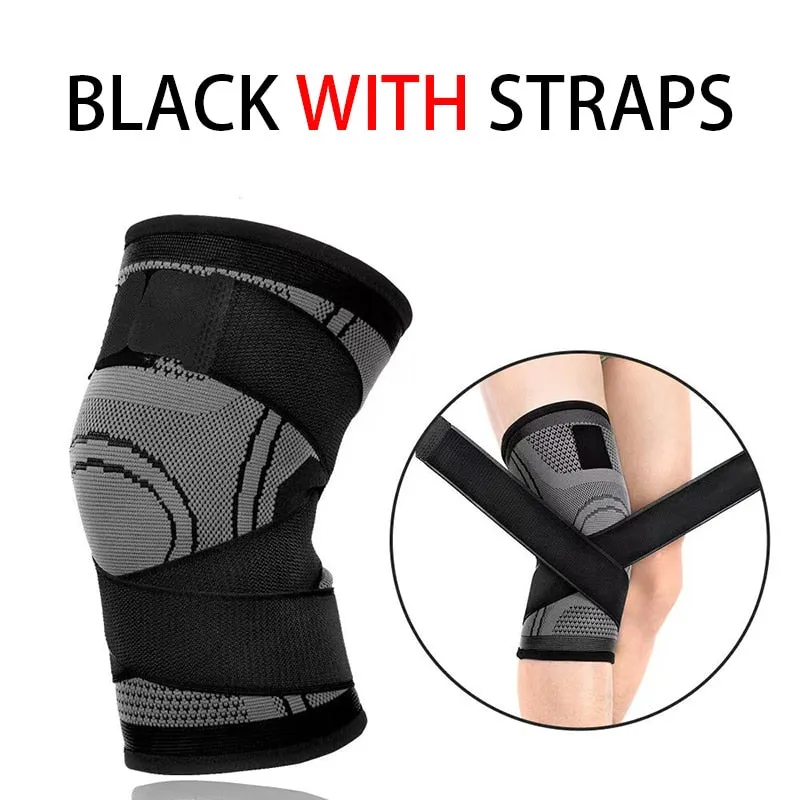 Knee Brace with Adjustable Supporting Strap