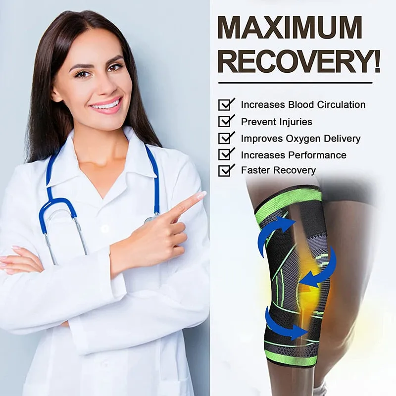 Knee Brace with Adjustable Supporting Strap