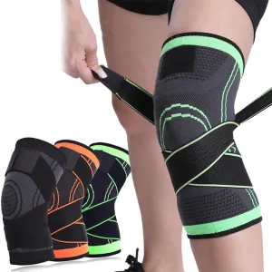 Knee Brace with Adjustable Supporting Strap