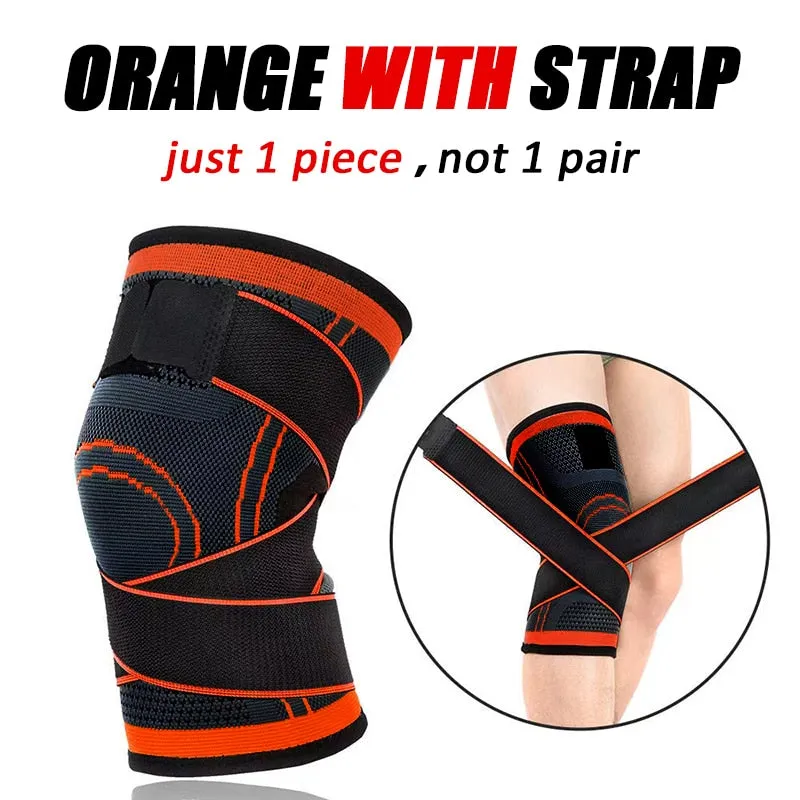 Knee Brace with Adjustable Supporting Strap