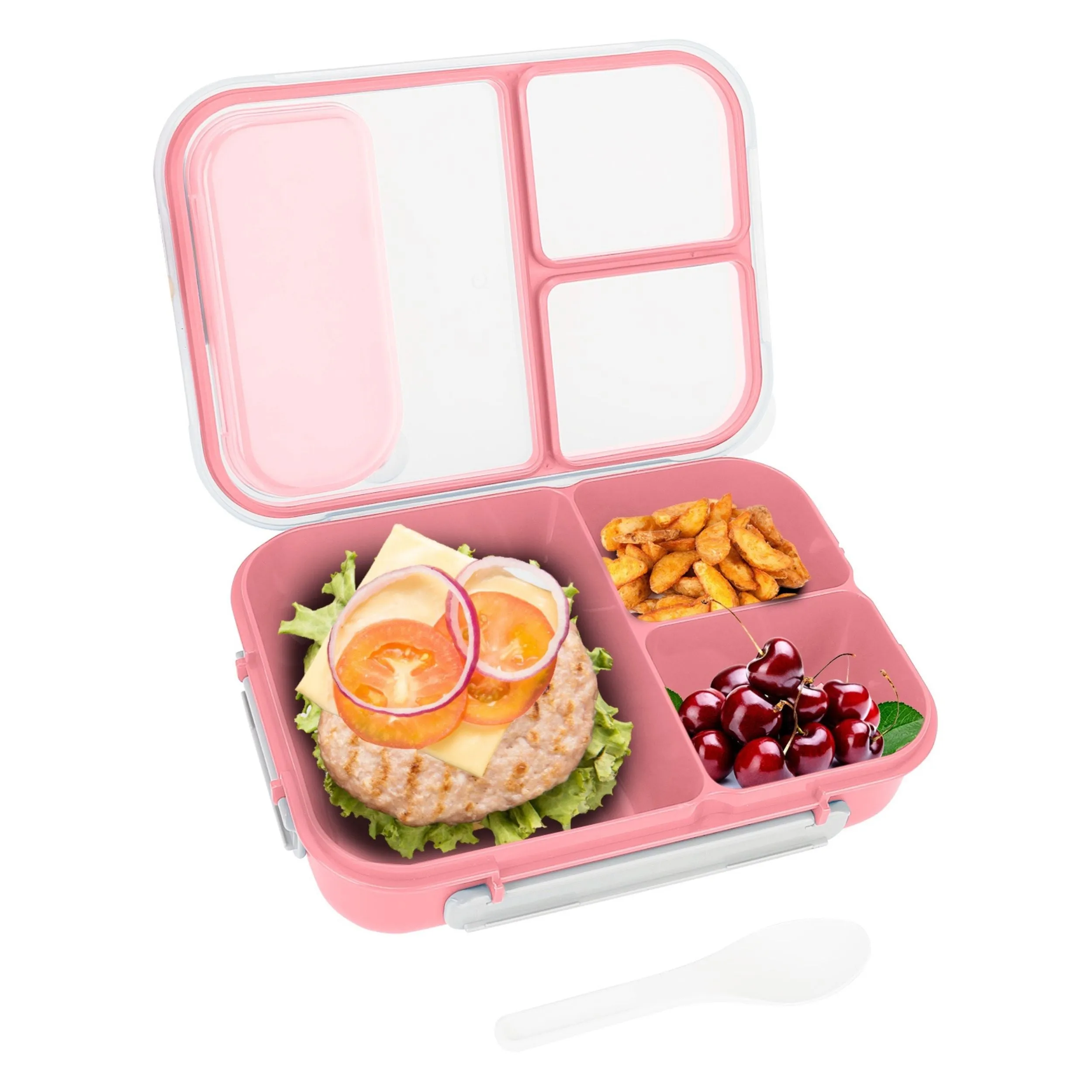 Leak-proof Lunch Box with 3 Compartments - Portable Food Storage
