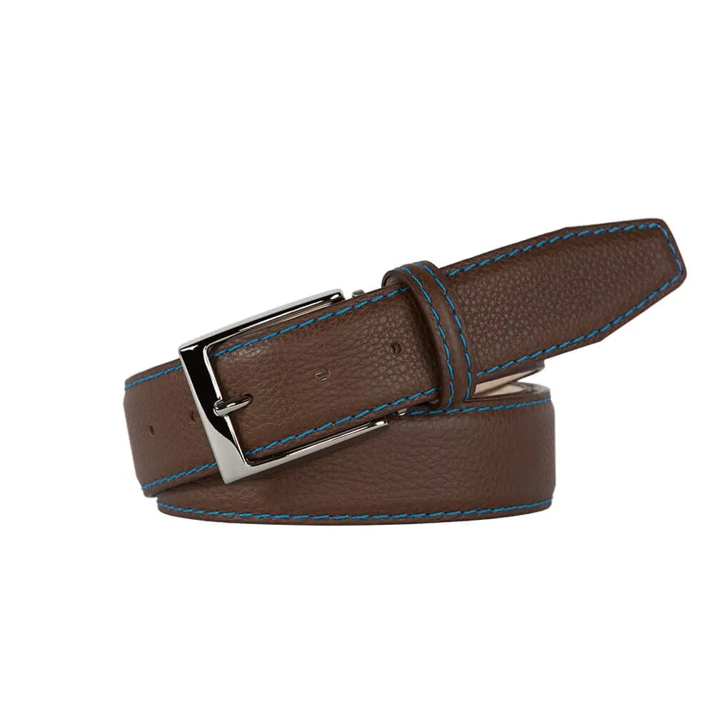 Mocha Italian Pebble Grain Belt